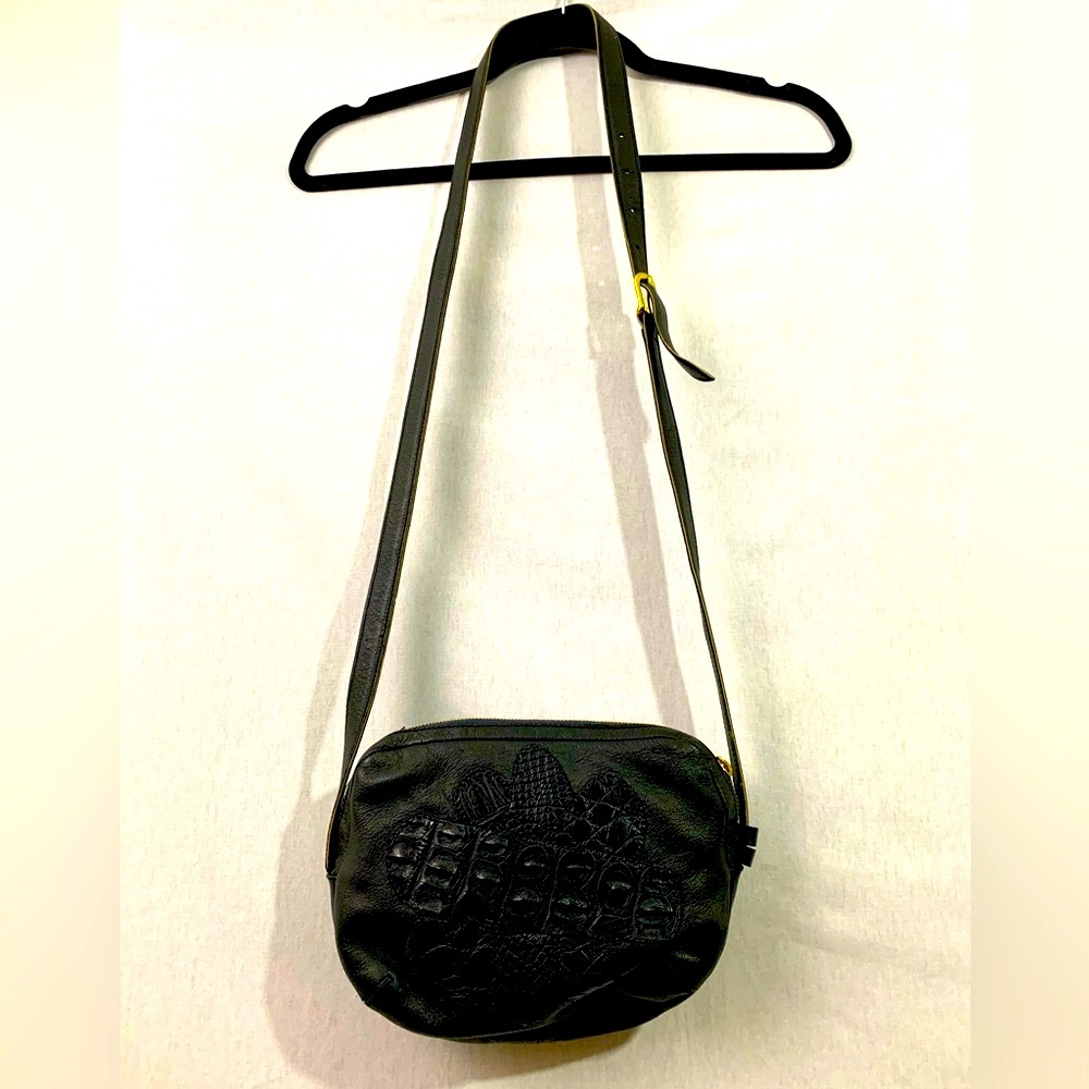 All leather patchwork bag